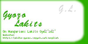 gyozo lakits business card